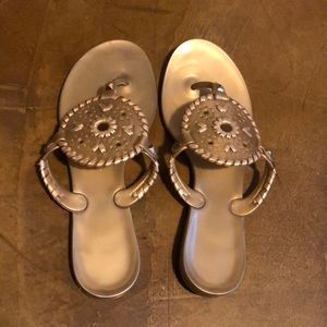 Jack Rogers Gold Georgica Jelly Sandals